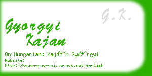 gyorgyi kajan business card